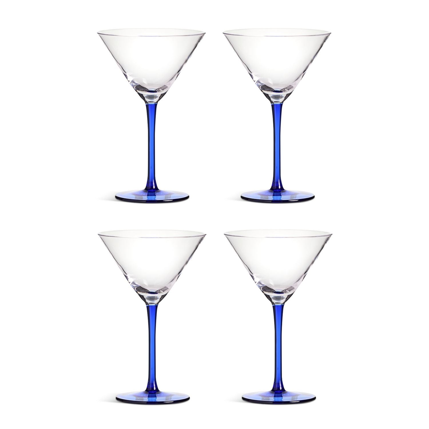 Habitat blue stem martini glasses set of 4, UK version
