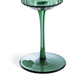 Habitat green ribbed wine glasses set of 4, imported from the UK