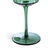 Habitat green ribbed wine glasses set of 4, imported from the UK