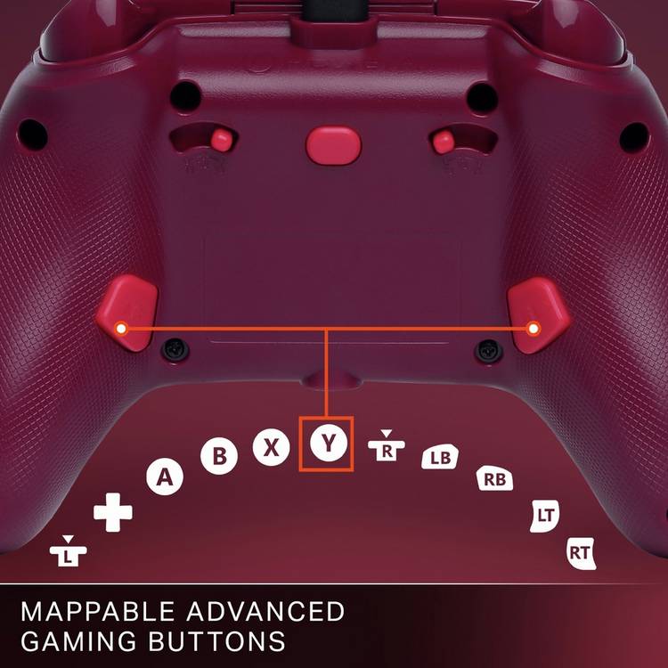 PowerA Fire Red Xbox Series X wired controller imported from the UK