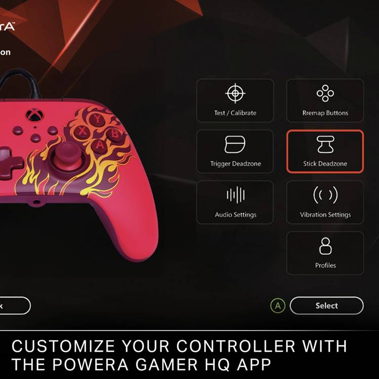 PowerA Fire Red Xbox Series X wired controller imported from the UK