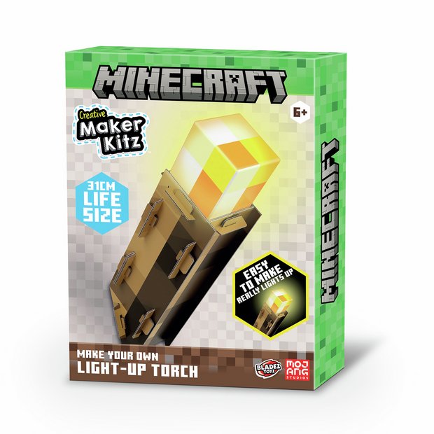 Minecraft make your own torch kit with LED lights, UK version