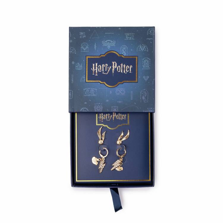 Custard London Harry Potter gold-tone earring set 2-pair, UK version