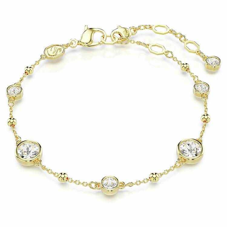 Swarovski gold tone plated crystal Imber bracelet, UK version