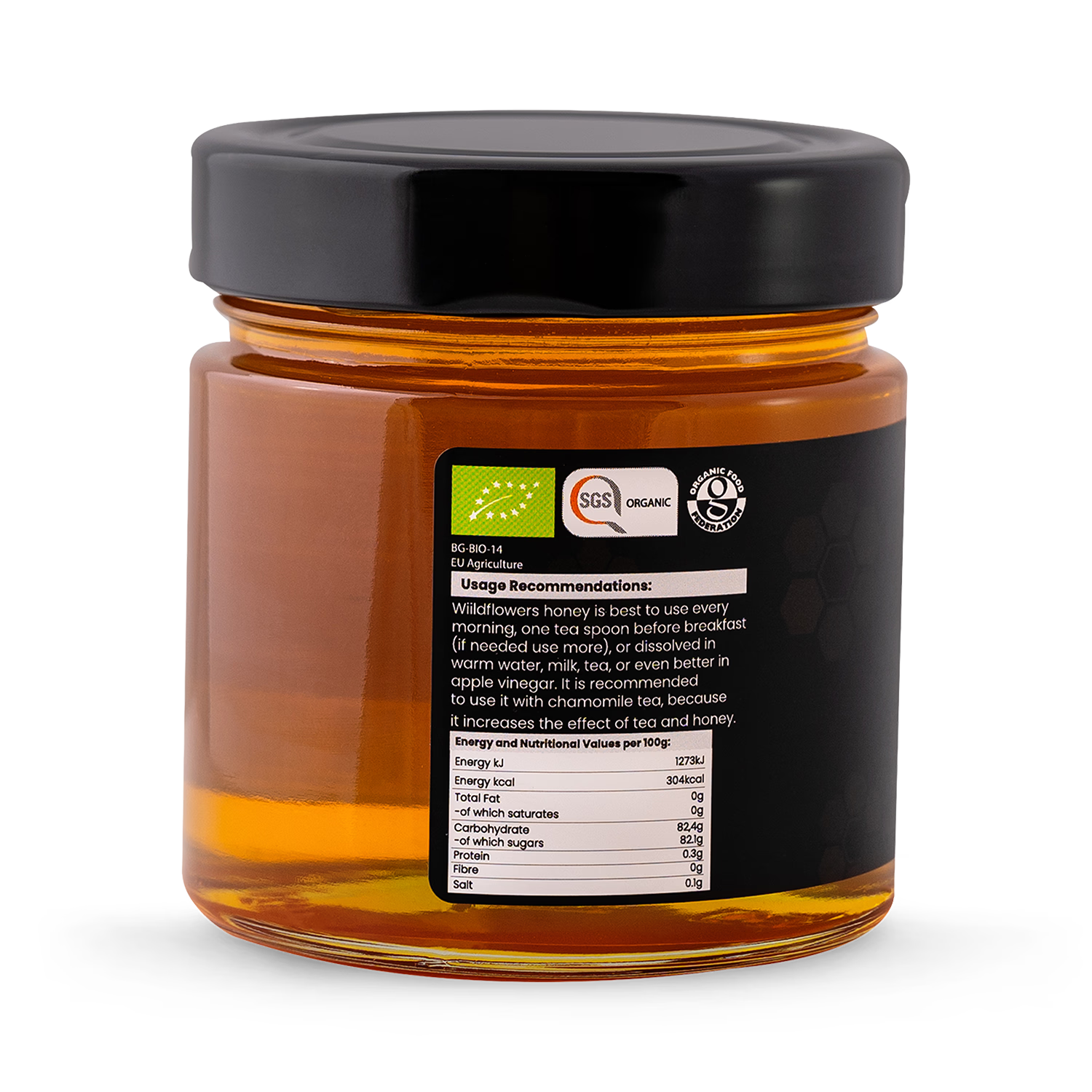 BioHoney organic raw honey lavender 300g - British product