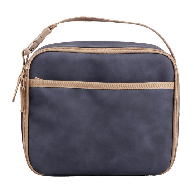 Argos Home tan and navy lunch bag thermal insulation, UK version