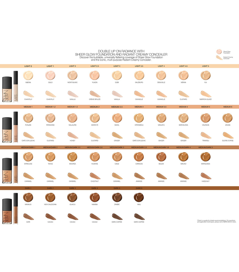 NARS Sheer Glow foundation, imported from the UK