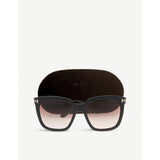 Tom Ford TF502 burgundy gradient sunglasses, imported from the UK
