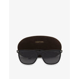 Tom Ford Alasdhair square-frame sunglasses with charcoal lenses, UK version