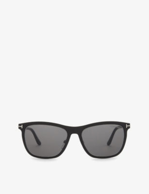 Tom Ford Alasdhair square-frame sunglasses with charcoal lenses, UK version