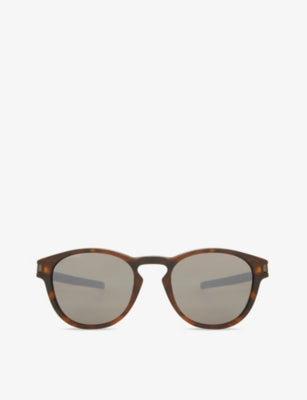 Oakley Latch PRIZM round-frame sunglasses with black iridium lenses, UK version