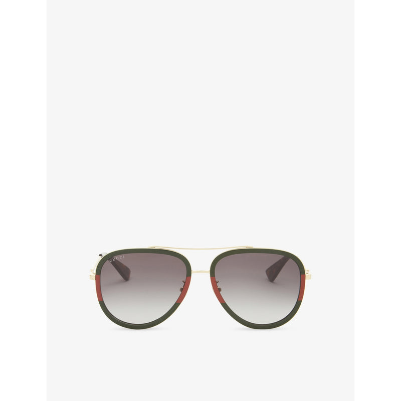 Gucci aviator sunglasses emerald green gradient lenses - British product