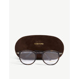 Tom Ford TF5294 round acetate glasses 14cm tortoiseshell - British product