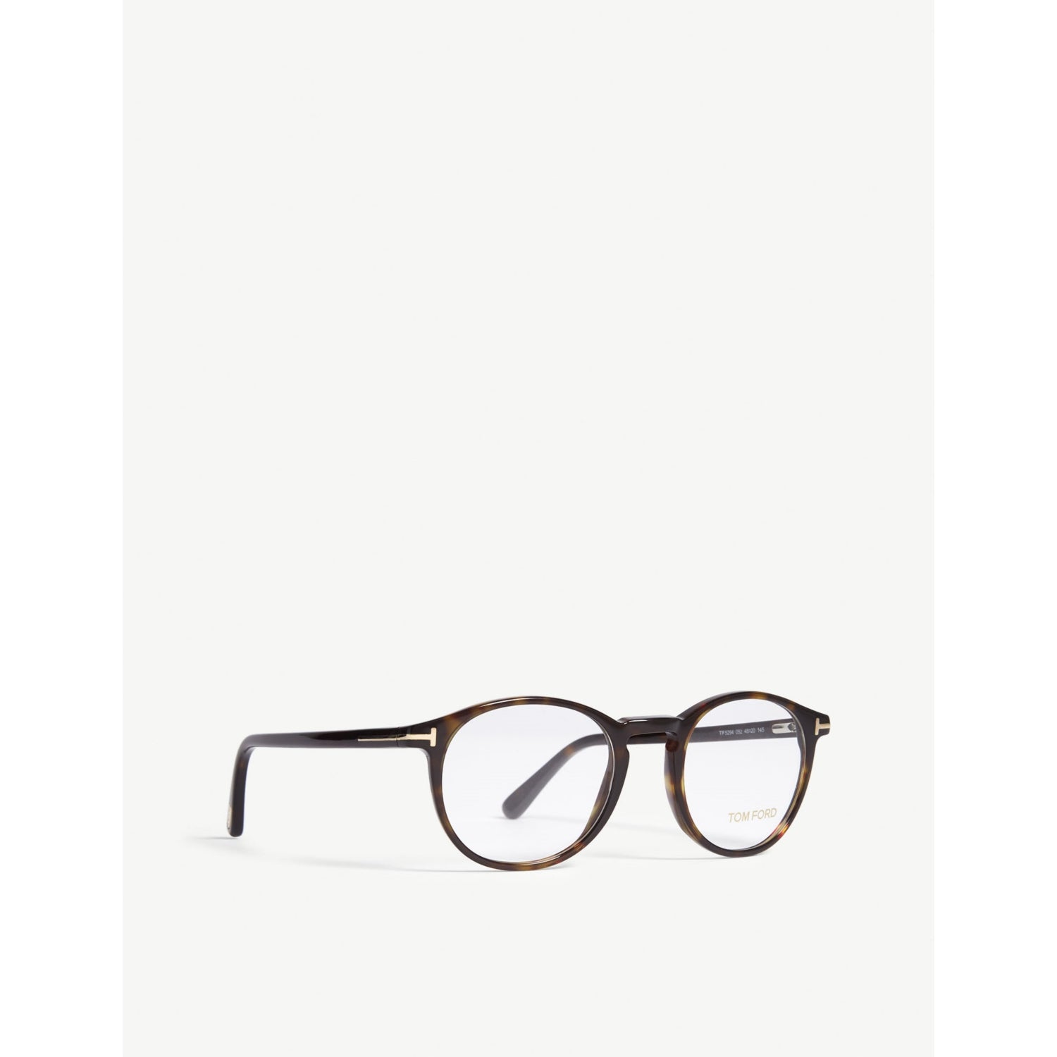 Tom Ford TF5294 round acetate glasses 14cm tortoiseshell - British product