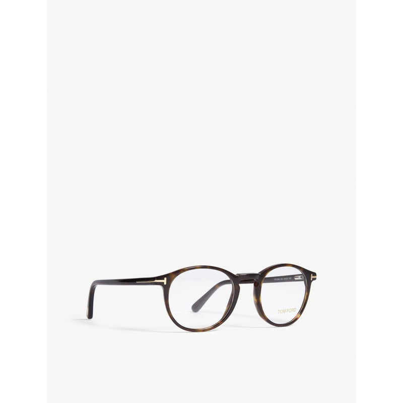 Tom Ford TF5294 round acetate glasses 14cm tortoiseshell - British product