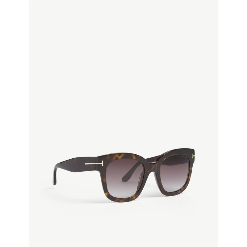 Tom Ford Beatrix square-frame sunglasses blue lenses, imported from the UK