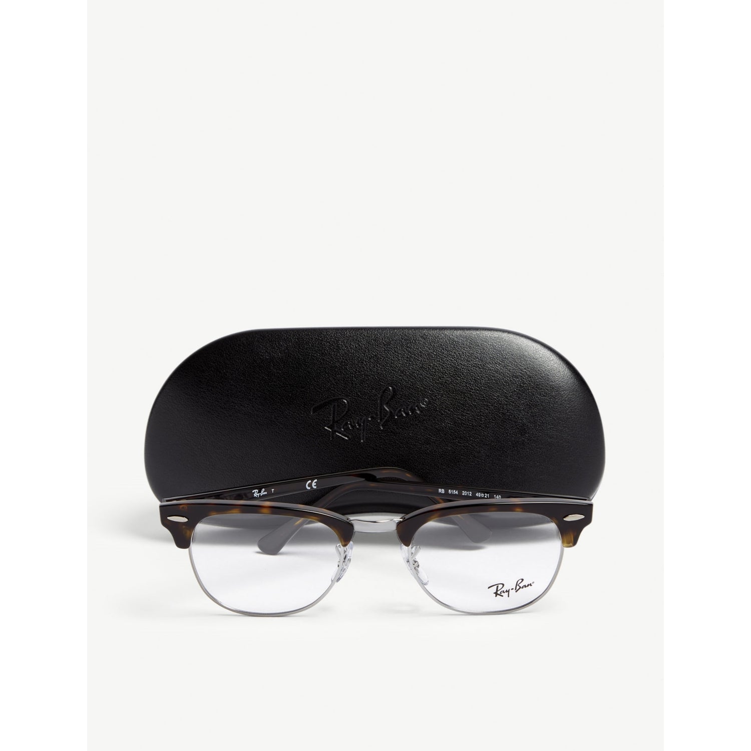 Ray-Ban Clubmaster rectangle glasses with tortoiseshell trims - British product