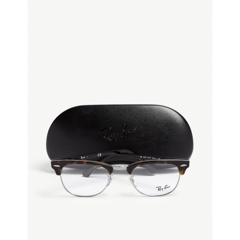 Ray-Ban Clubmaster rectangle glasses with tortoiseshell trims - British product