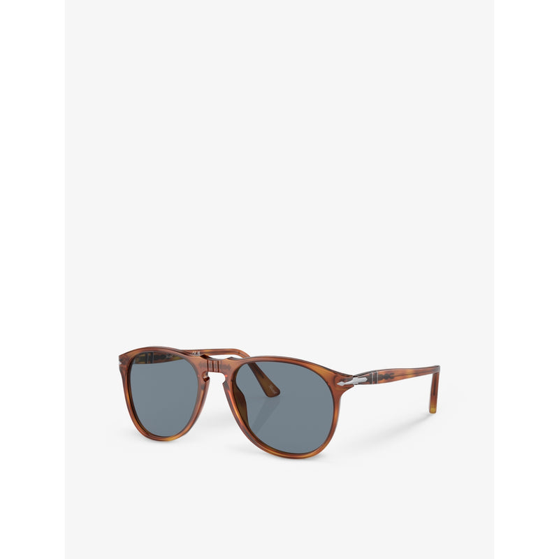 Persol round-frame acetate sunglasses PO0649 54-20, UK version