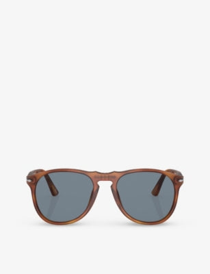 Persol round-frame acetate sunglasses PO0649 54-20, UK version