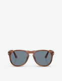 Persol round-frame acetate sunglasses PO0649 54-20, UK version