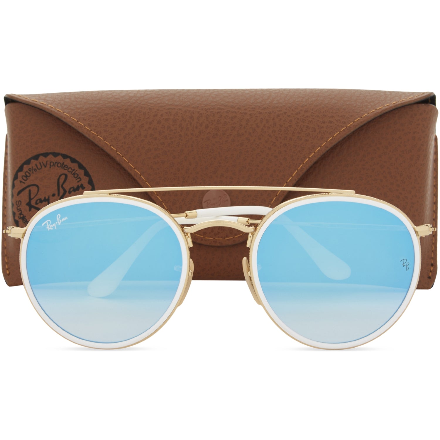 Ray-Ban Rb3647 round-frame sunglasses, imported from the UK