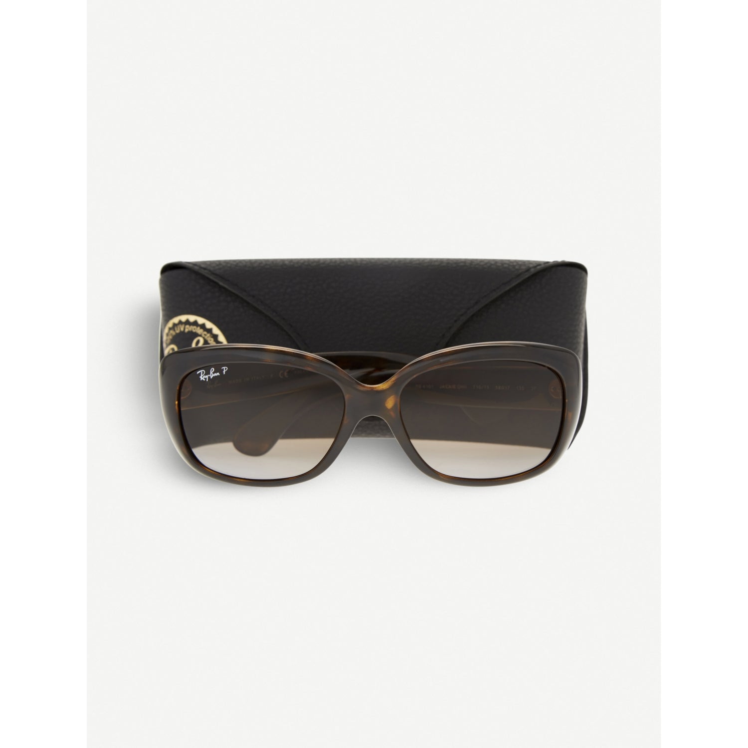 Ray-Ban Jackie Ohh tortoiseshell polarised sunglasses RB4101, imported from the UK