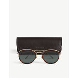 Giorgio Armani AR6068 round-frame sunglasses in Havana print - British product