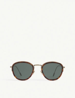 Giorgio Armani AR6068 round-frame sunglasses in Havana print - British product