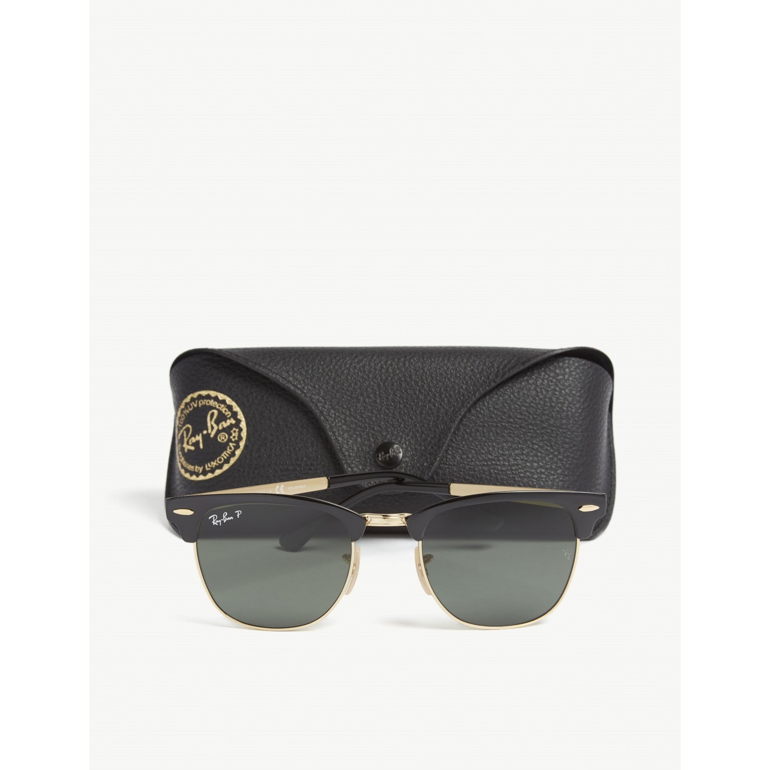 Ray-Ban RB3716 square-frame sunglasses with gold-toned metal (British brand)