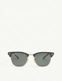 Ray-Ban RB3716 square-frame sunglasses with gold-toned metal (British brand)