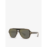 Versace VE2199 metal sunglasses in tortoiseshell with square frame (British brand)
