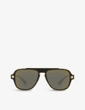 Versace VE2199 metal sunglasses in tortoiseshell with square frame (British brand)