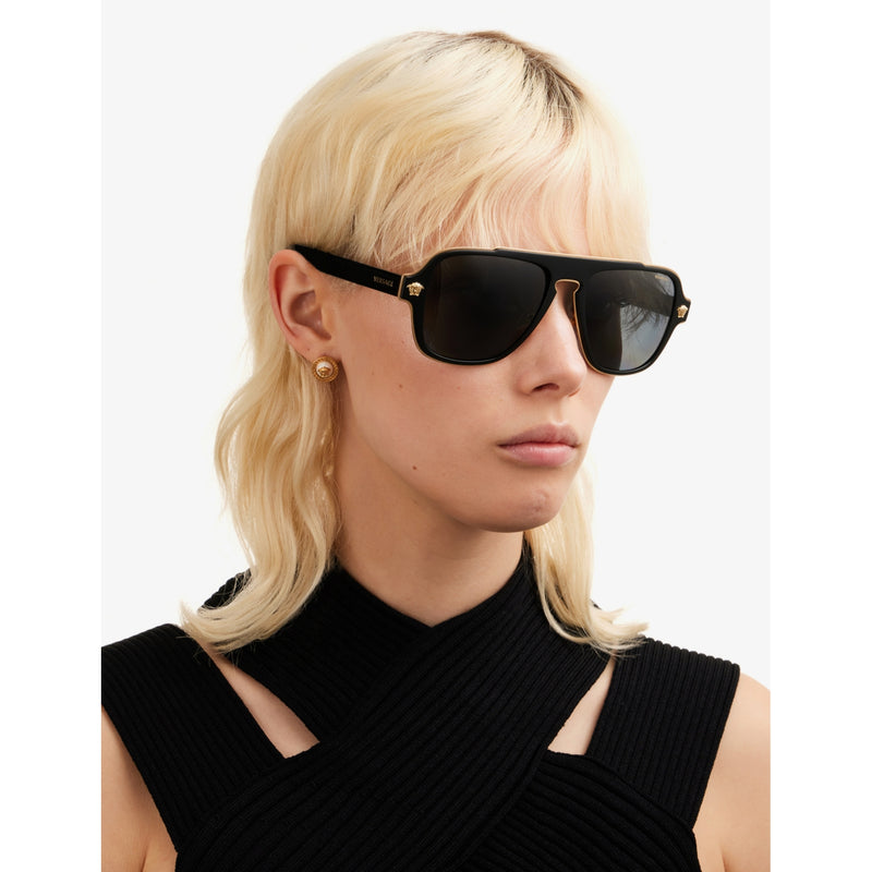 Versace VE2199 square-framed metal sunglasses (British brand)