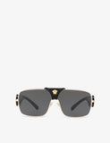 Versace aviator-frame glass and metal sunglasses - British product