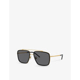 Dolce & Gabbana DG2220 square-frame metal sunglasses (British brand)