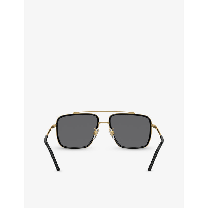 Dolce & Gabbana DG2220 square-frame metal sunglasses (British brand)