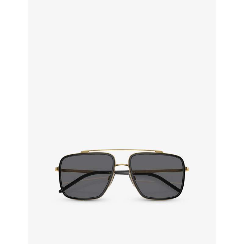 Dolce & Gabbana DG2220 square-frame metal sunglasses (British brand)