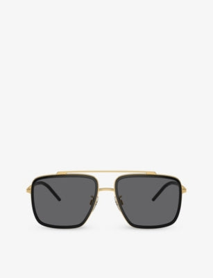 Dolce & Gabbana DG2220 square-frame metal sunglasses (British brand)