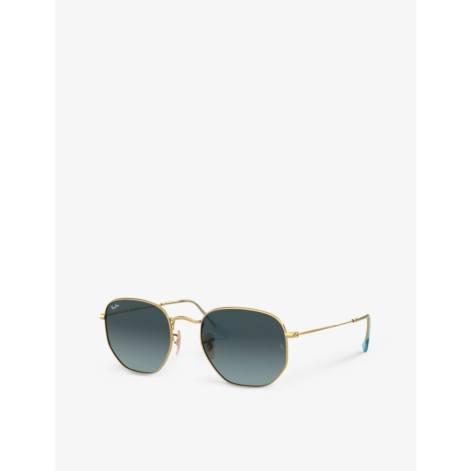 Ray-Ban RB3548N gold-tone hexagonal sunglasses 48mm, imported from the UK