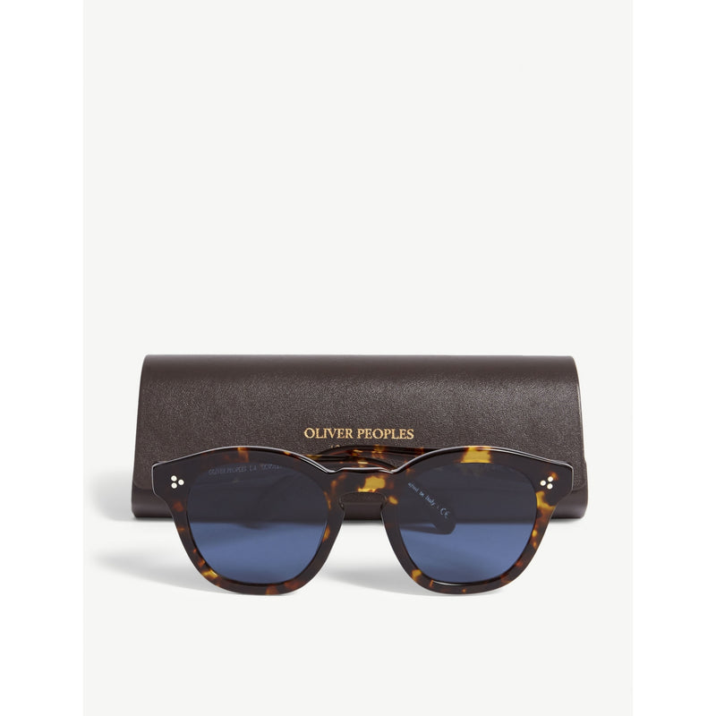 Oliver Peoples square-frame sunglasses in tortoiseshell with UV protection (British brand)