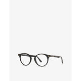 Tom Ford FT5557-B round acetate optical glasses with clear lenses (British brand)