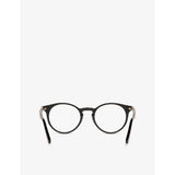 Tom Ford FT5557-B round acetate optical glasses with clear lenses (British brand)