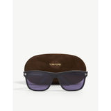 Tom Ford Giulio matte rectangle frame sunglasses 15cm - British product