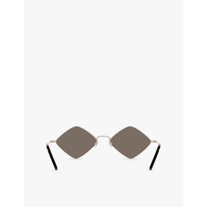 Saint Laurent sunglasses diamond-frame metal with tinted lenses, UK version