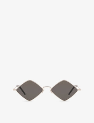 Saint Laurent sunglasses diamond-frame metal with tinted lenses, UK version
