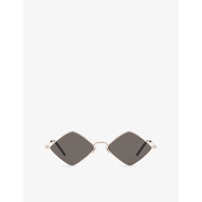 Saint Laurent sunglasses diamond-frame metal with tinted lenses, UK version