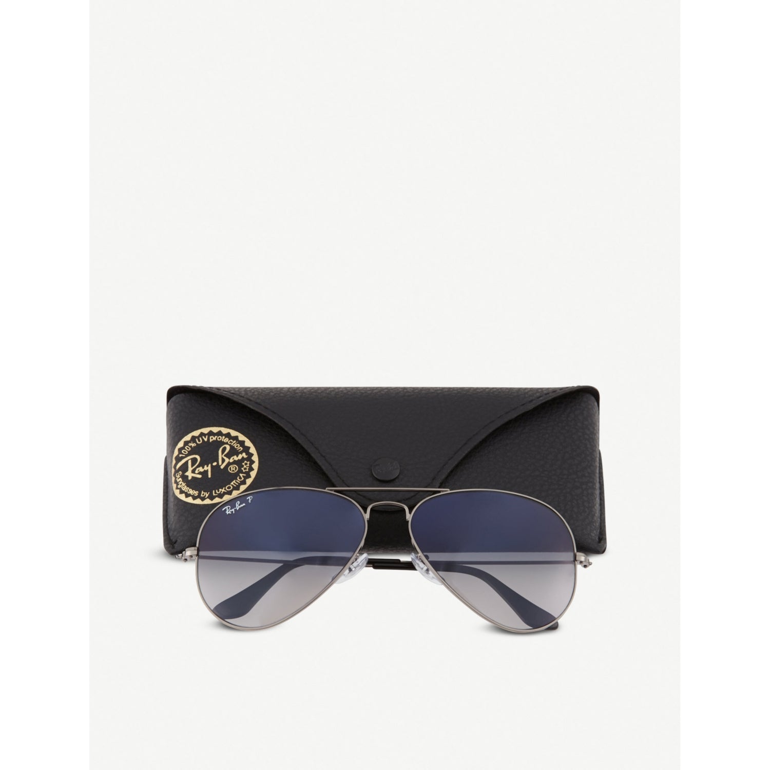 Ray-Ban aviator sunglasses gunmetal gradient blue 58mm (British brand)