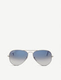Ray-Ban aviator sunglasses gunmetal gradient blue 58mm (British brand)