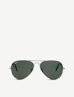 Ray-Ban aviator sunglasses gunmetal RB3025 58 (British brand)